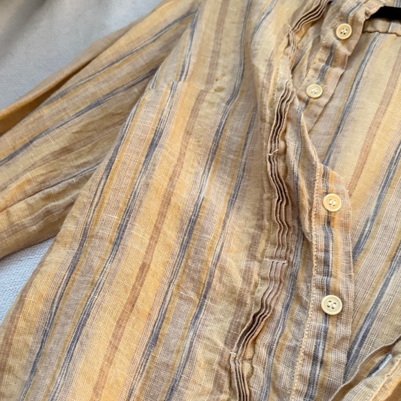 CP Shades Stirped Linen Button Down Shirt - - Picture 4 of 12